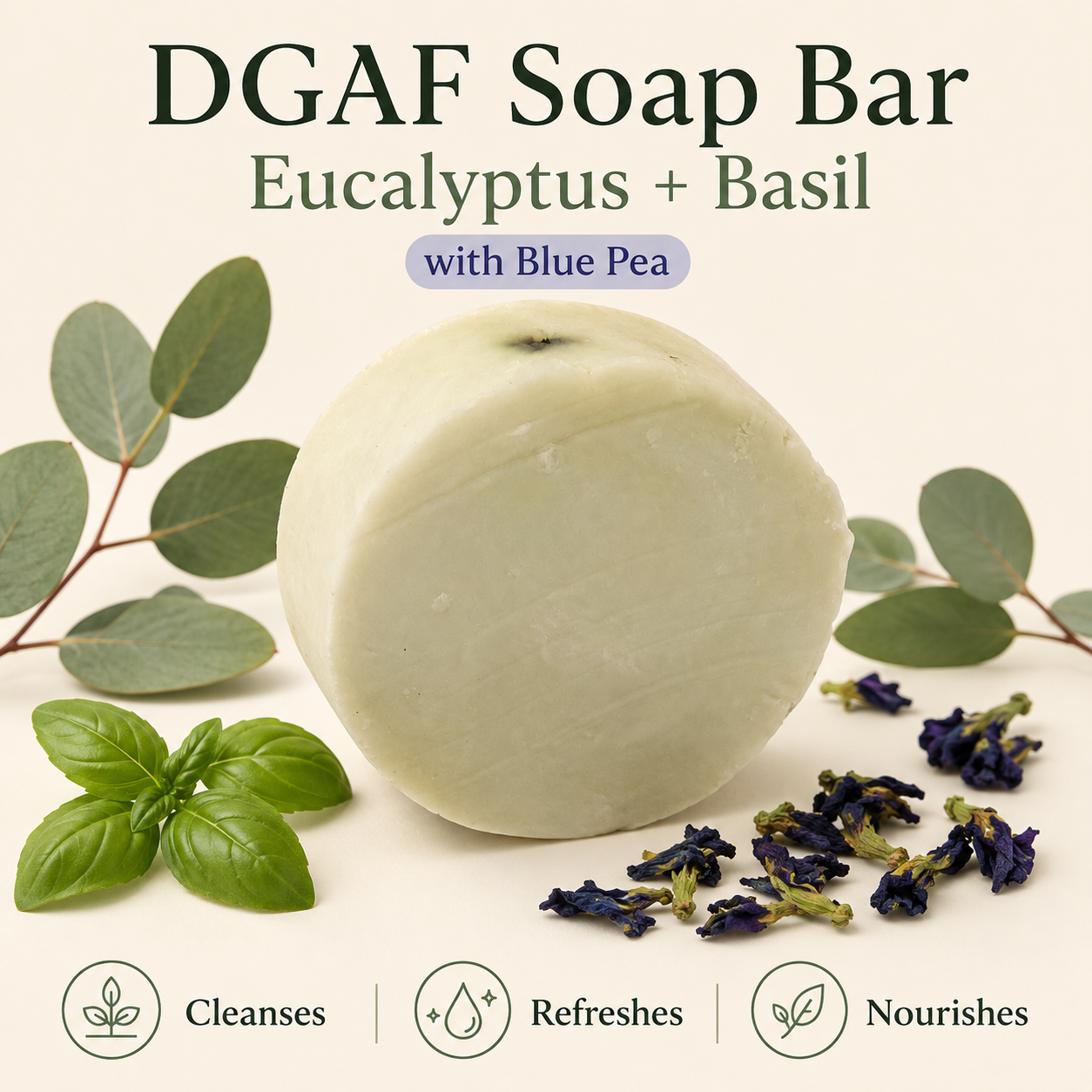 DGAF, Eucalyptus and Basil, Soap Bar