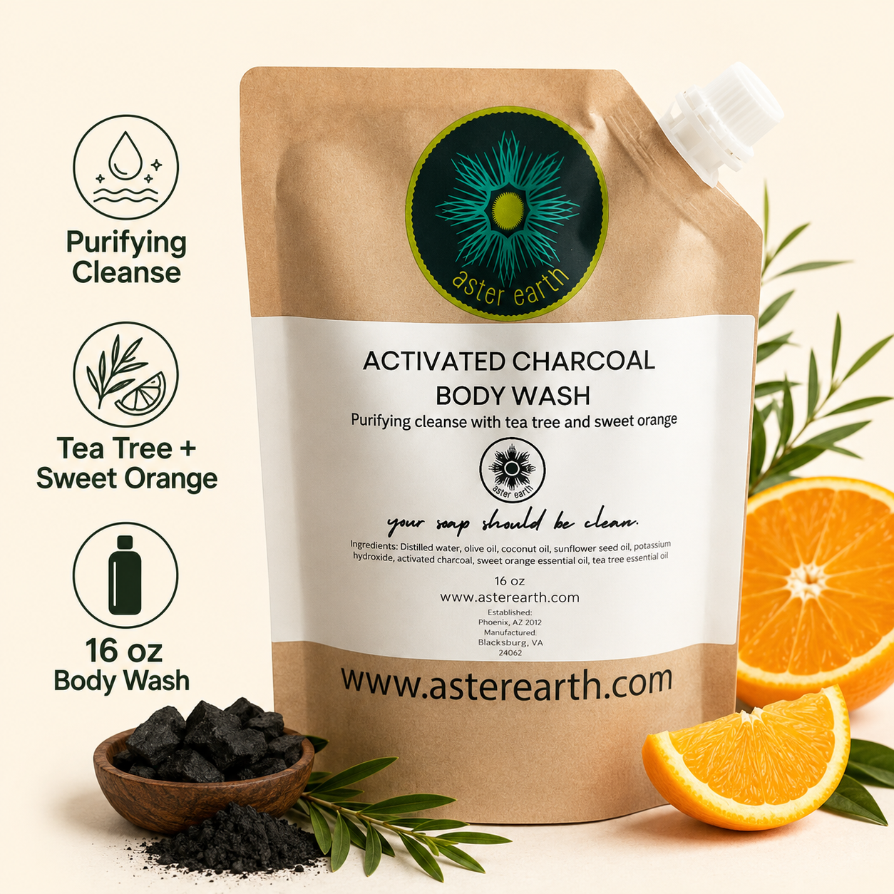 Activated Charcoal Body Wash