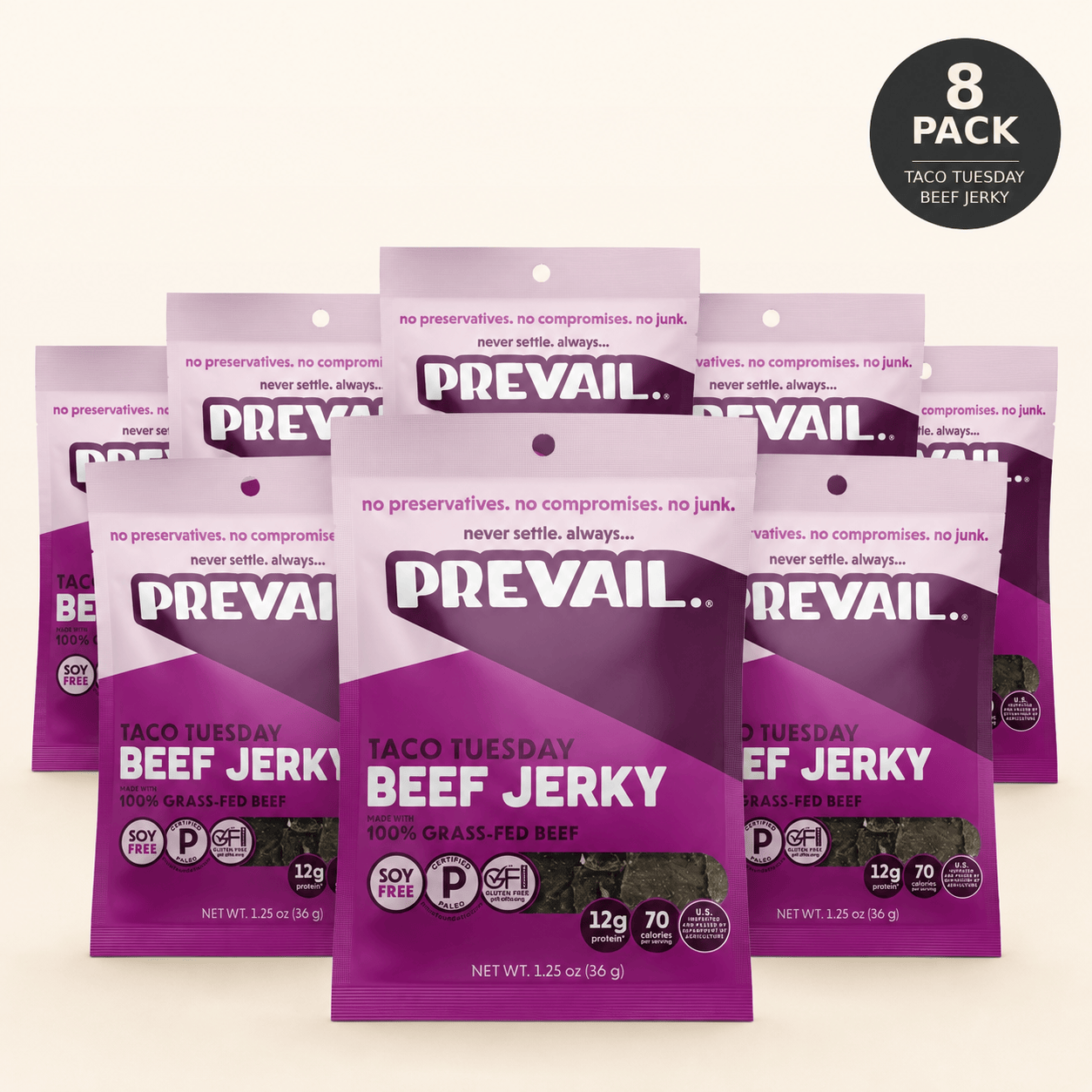 Prevail Taco Tuesday Beef Jerky – 8-Pack