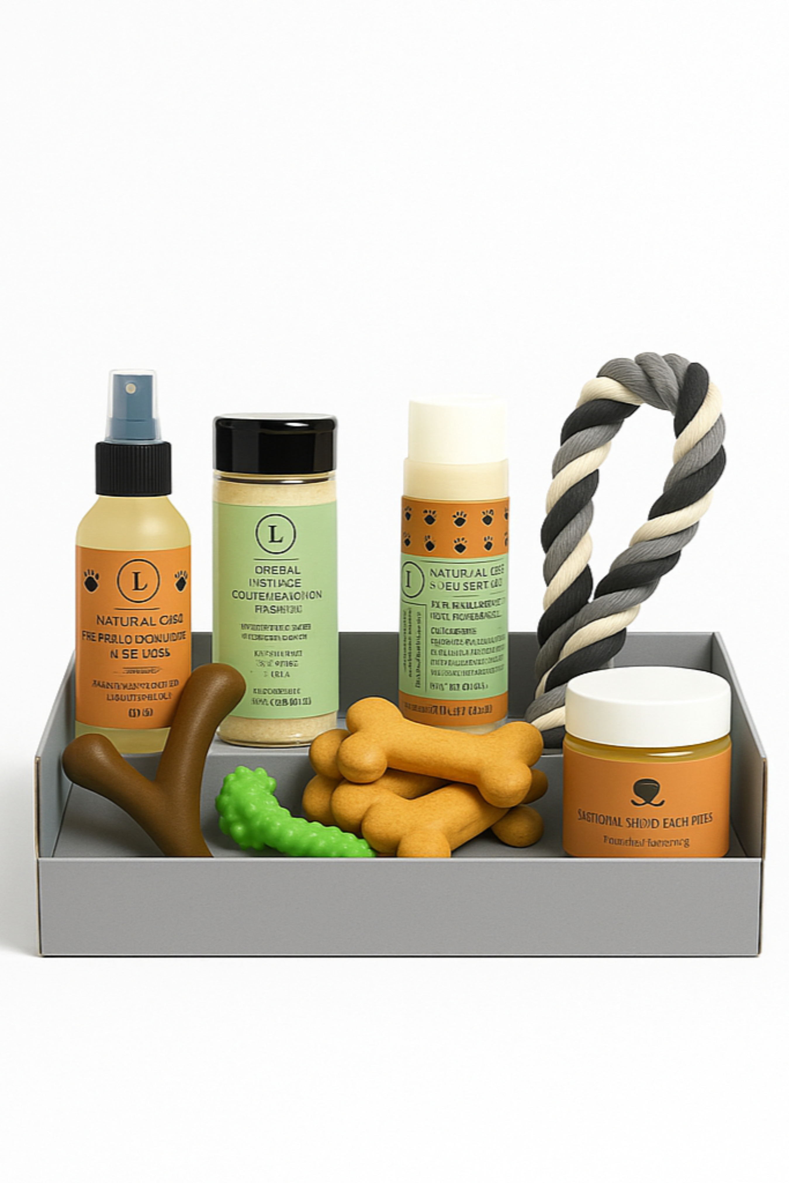 Pet Pampering Gift Box -All-Natural Pet Wellness Kit – Soothing Balms &amp; Herbal Coat Powder - My American Goods