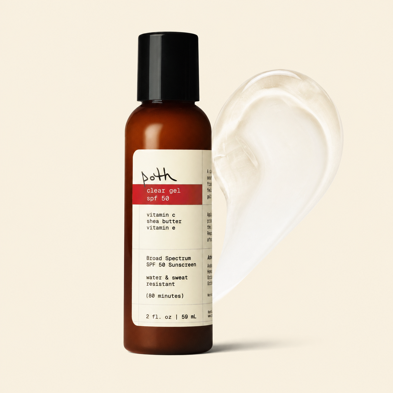 Clear gel spf 50 - Broad spectrum water resistant