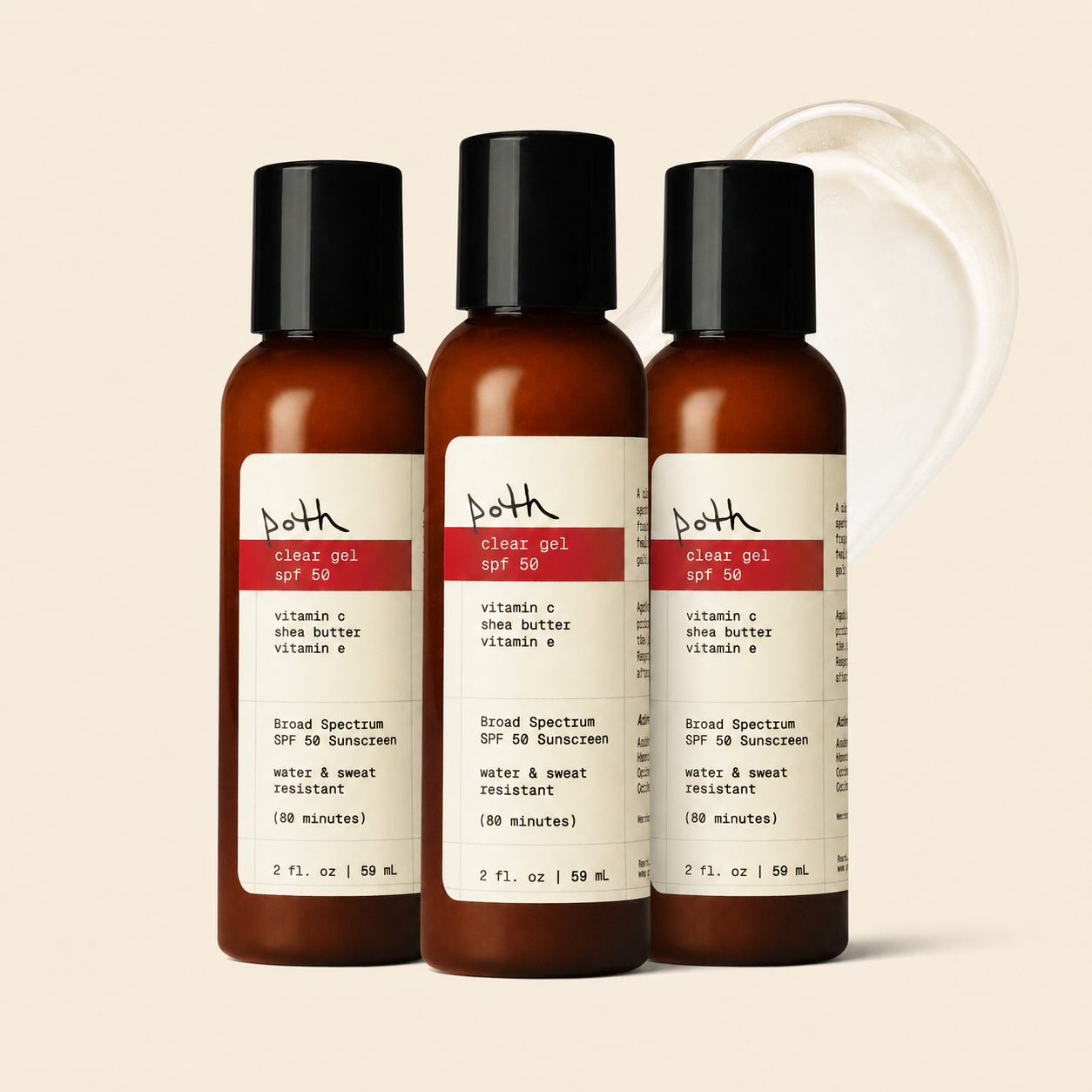 Clear gel spf 50 - Broad spectrum water resistant