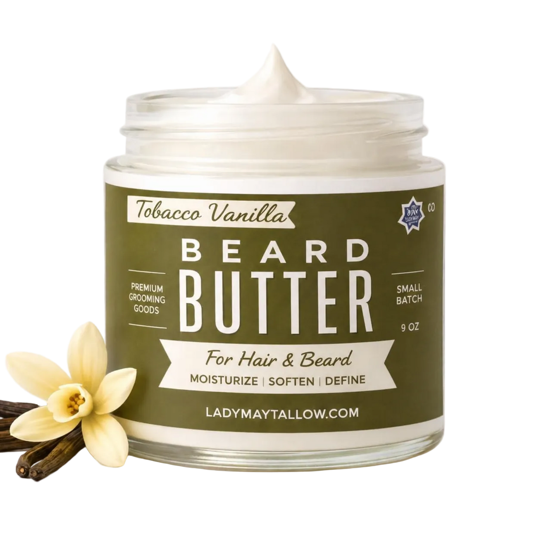 Natural Beard Butter for Men Tobacco Vanilla