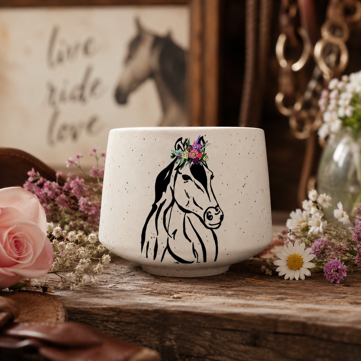 Horse Flower Crown Cup