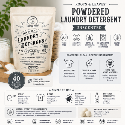 Powdered Laundry Detergent -  Unscented