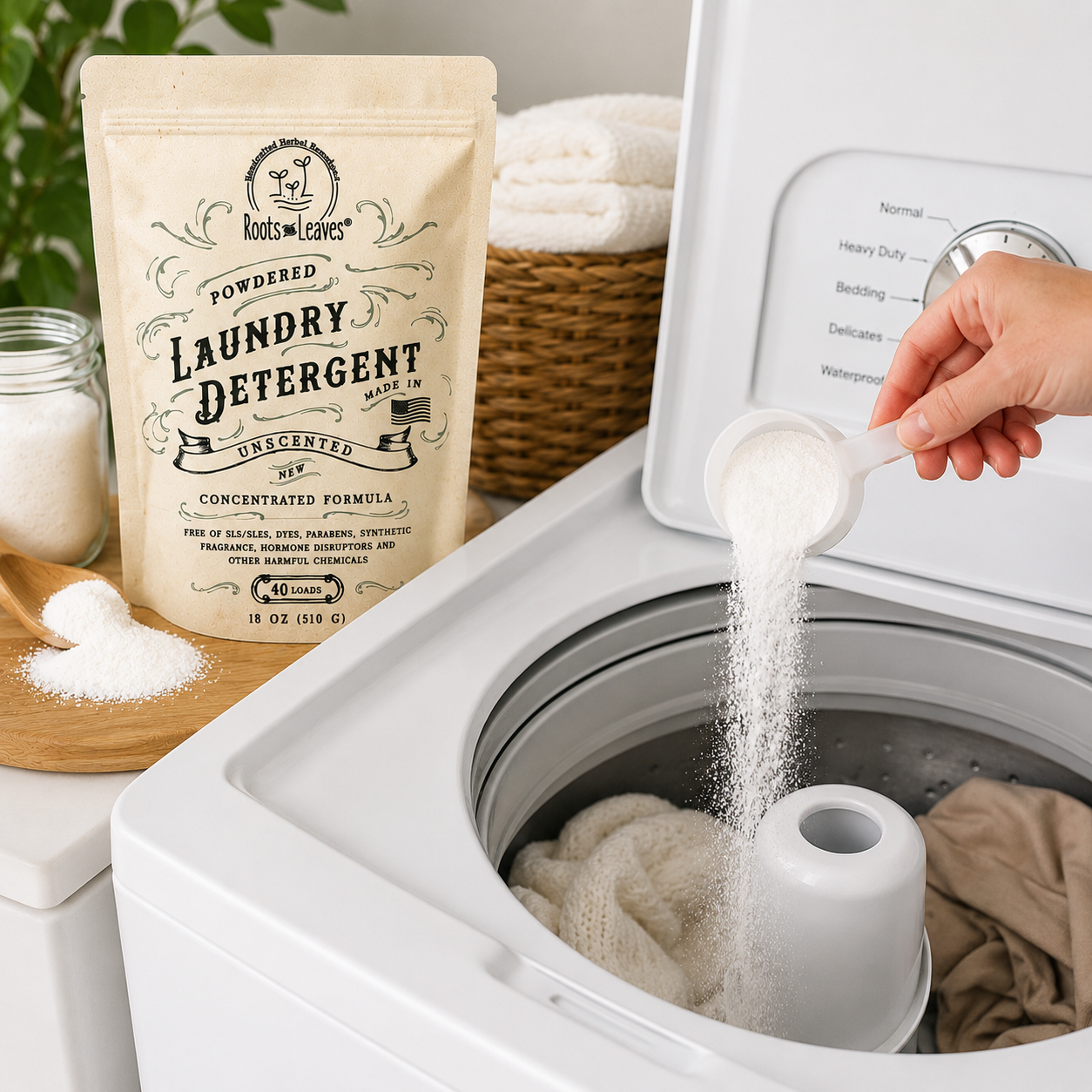Powdered Laundry Detergent -  Unscented