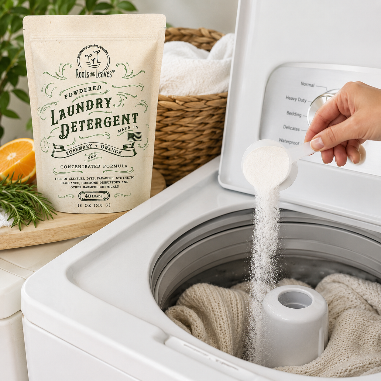 Powdered Laundry Detergent - Rosemary Orange