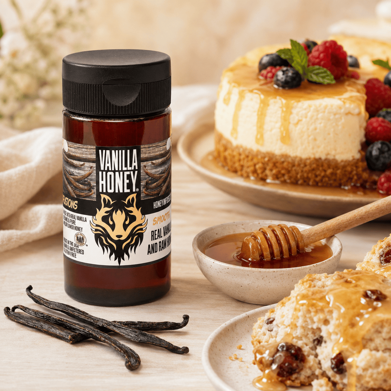 Honey Badgers Bee Farm Honey Honey Badgers Vanilla Honey