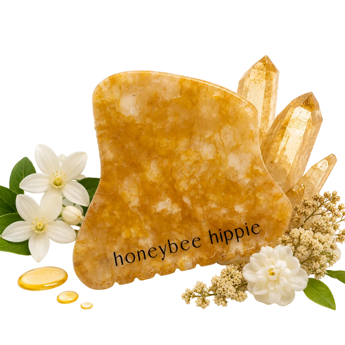 Gua sha stone with &