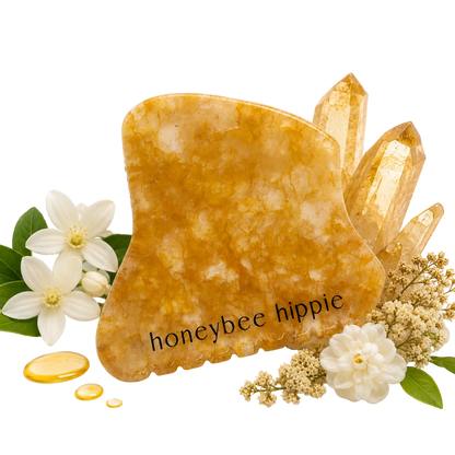 Gua sha stone with &