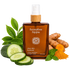 Honeybee Hippie clear skin hydrosol bottle with natural ingredients on a white background