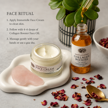 Immortelle Face Cream + Collagen Booster Face Oil