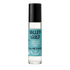 Roll-on cologne bottle with black cap and blue label on a white background