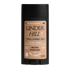 Black deodorant stick with brown label on a white background