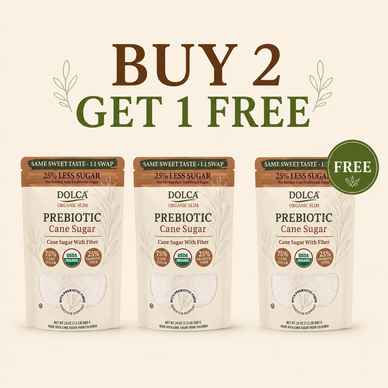 Dolca Slim Sugar - 3 Pack
