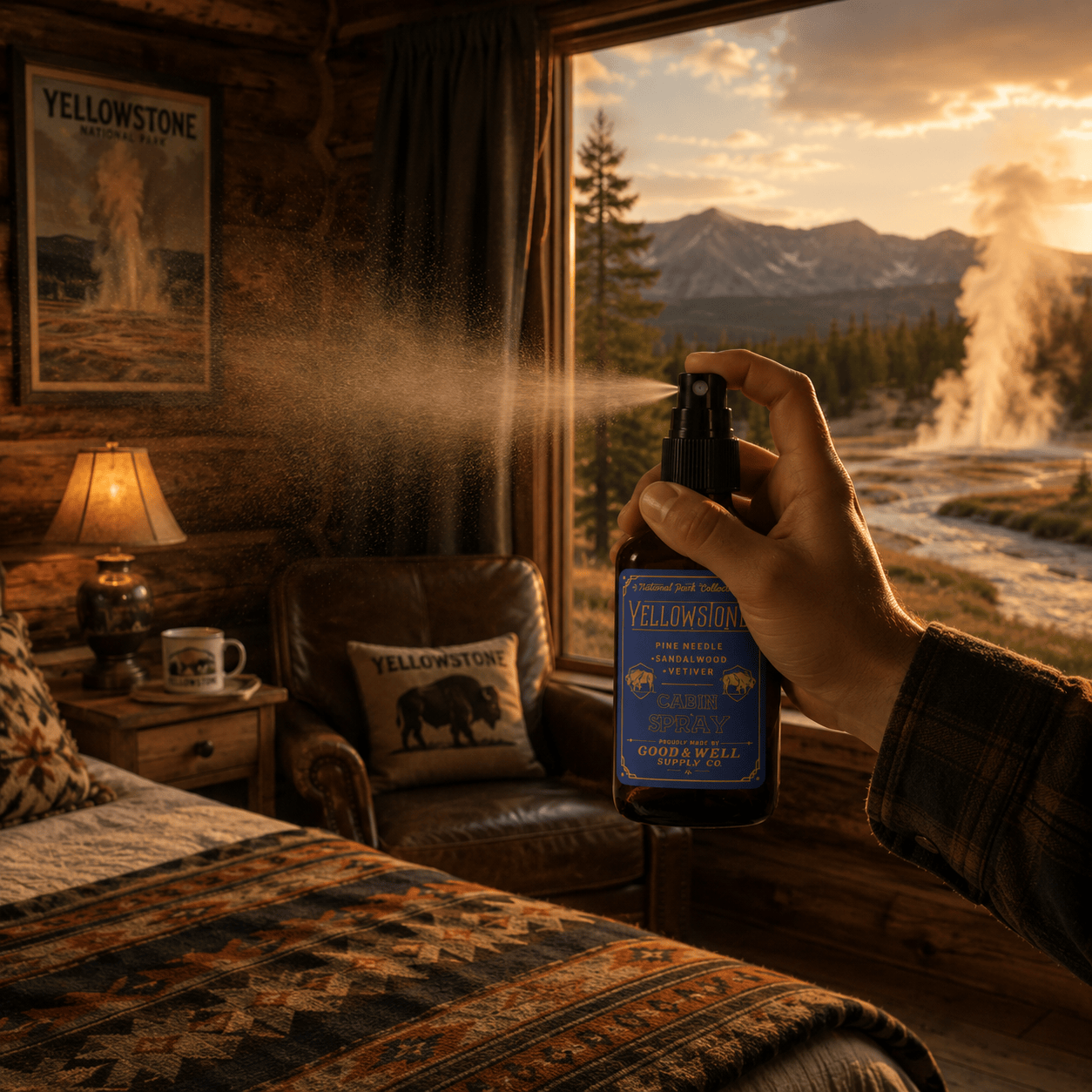 Good &amp; Well Supply Co Cabin Spray Yellowstone Cabin Spray