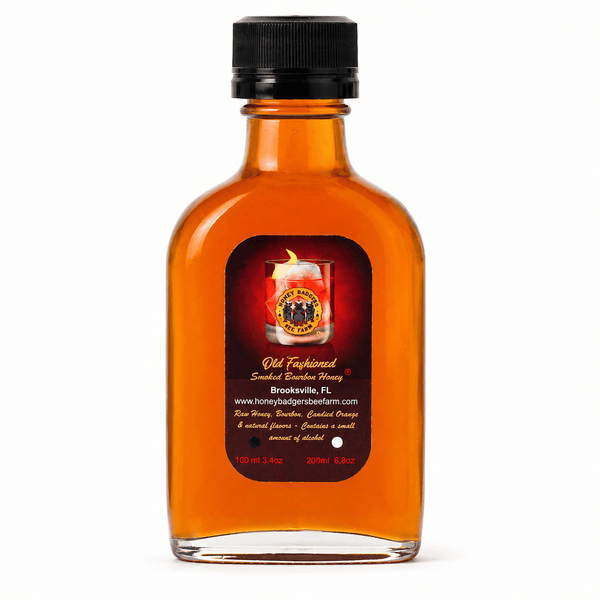 Honey Badgers Bee Farm Honey Old Fashion Smoked Bourbon Honey