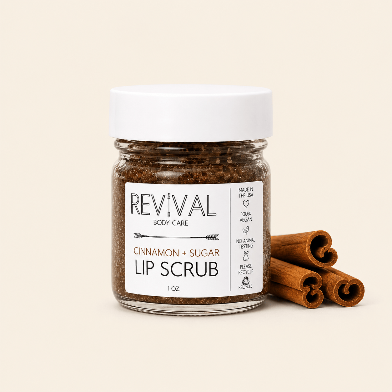 Revival Body Care Lip Care Cinnamon + Sugar Lip Scrub