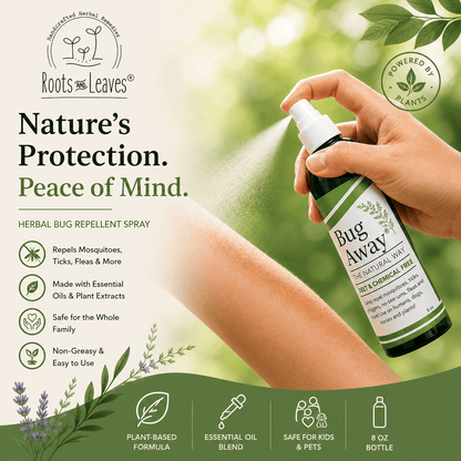 Roots and Leaves, LLC Bug Away Spray - Organic Bug Repellent