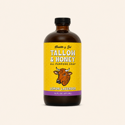 Health y Sol Body Wash Lemon Lavender Tallow &amp; Honey Liquid Soap – 16 oz