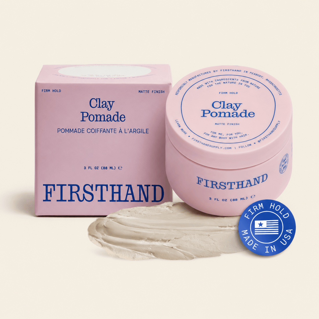 Firsthand Supply Hair Pomade Clay Pomade