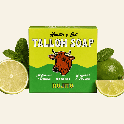 Health y Sol Bar Soap Single Bar Mojito Grass-Fed Tallow Bar Soap 5.5 oz