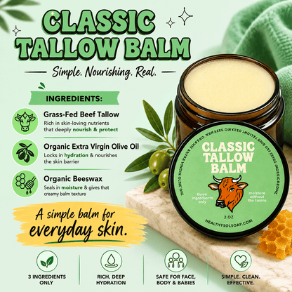 Health y Sol Moisturizer Classic Tallow Balm – 2 oz