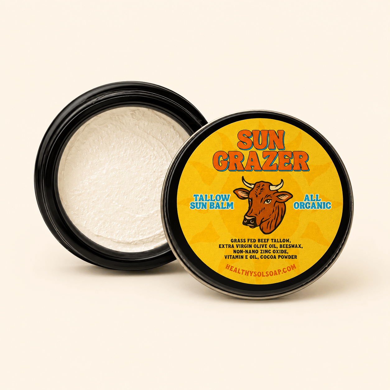 Health y Sol Sunscreen 2 oz Sun Grazer Tallow Sun Balm