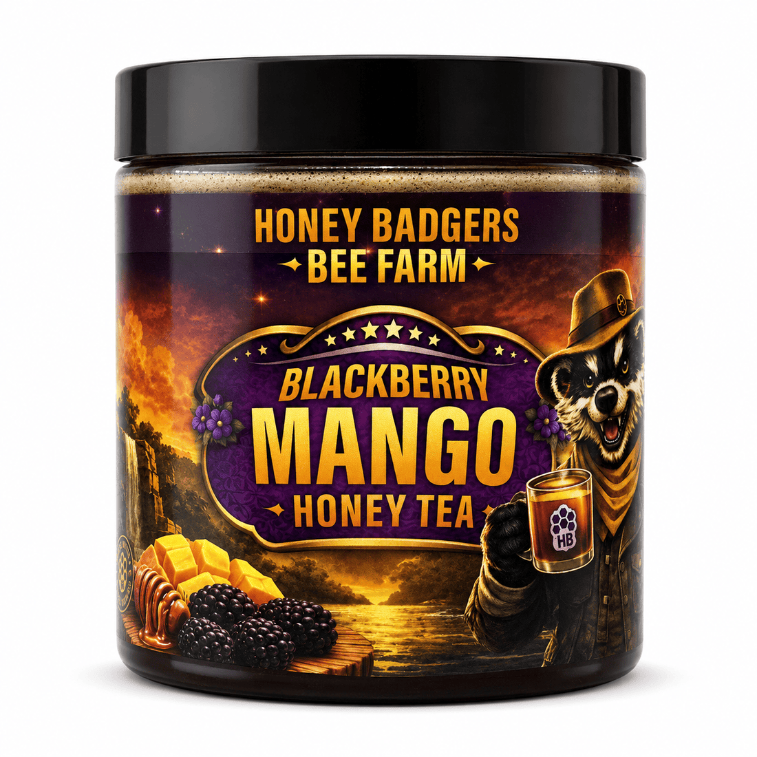 Honey Badgers Bee Farm All natural Tea Blackberry Honey Tea
