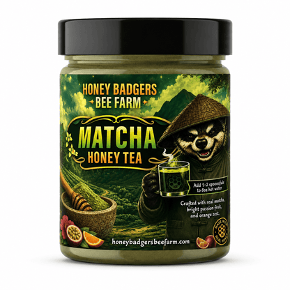 Honey Badgers Bee Farm All natural Tea Matcha Green Honey Tea