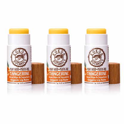 KOKOA BOTANICS Lip Balms &amp; Treatments 3 Pack Organic Natural Lip Balm - Tangerine with Rose Hips and Squalane - .25 oz