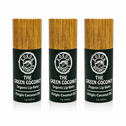 KOKOA BOTANICS Lip Balms &amp; Treatments 3 Pack Organic Coconut Oil Lip Balm - Plastic Free .25 oz