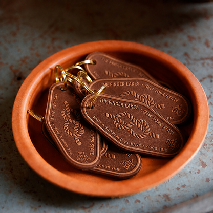 Leather Motel Key Fob - USA Made