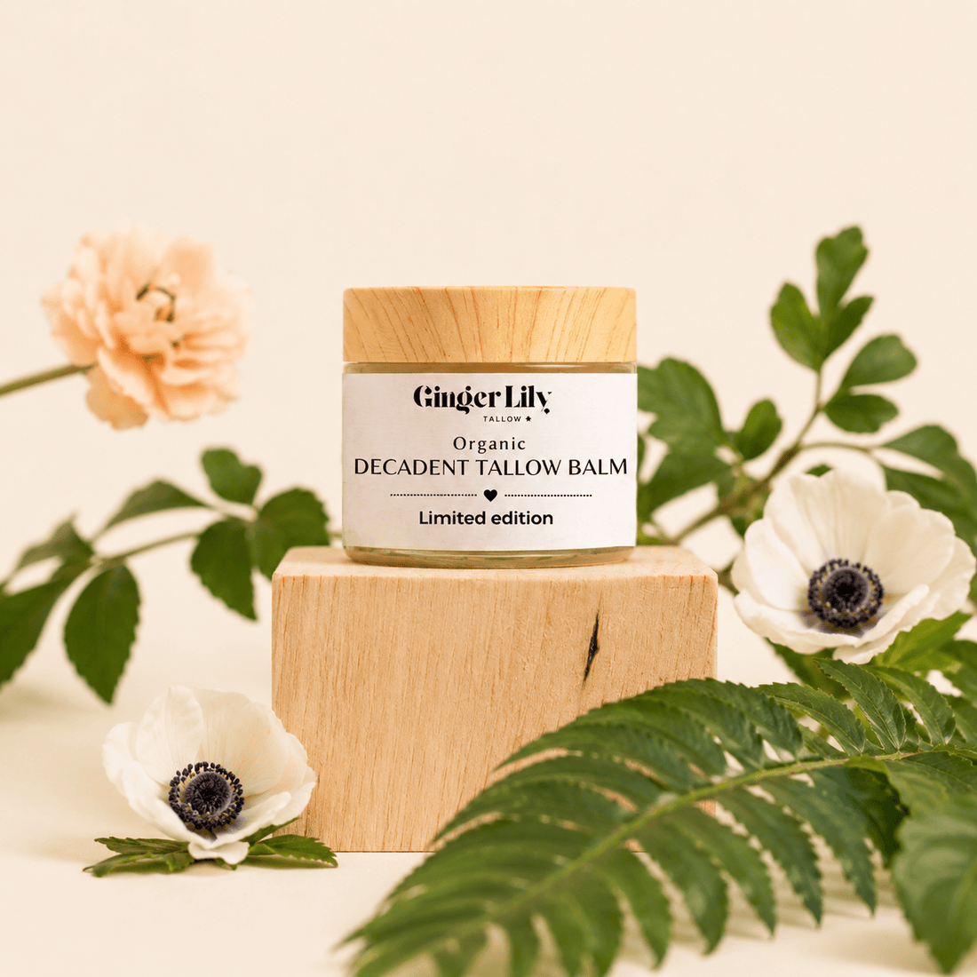 Ginger Lily Tallow 1 oz. Tallow Eye Cream with Frankincense &amp; Coffee