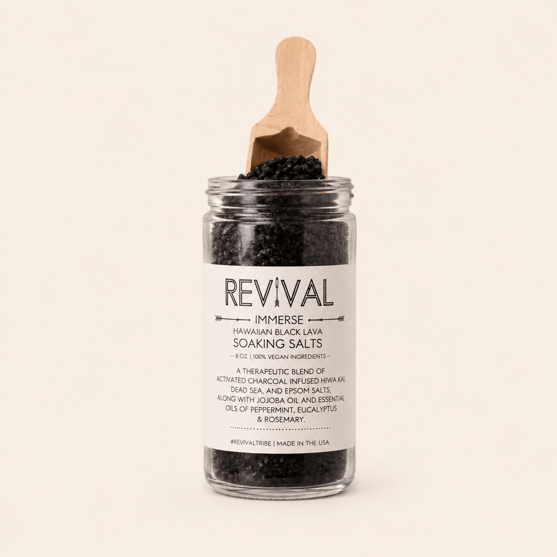 Revival Body Care BATH Immerse Soaking Salts – Hawaiian Black Lava
