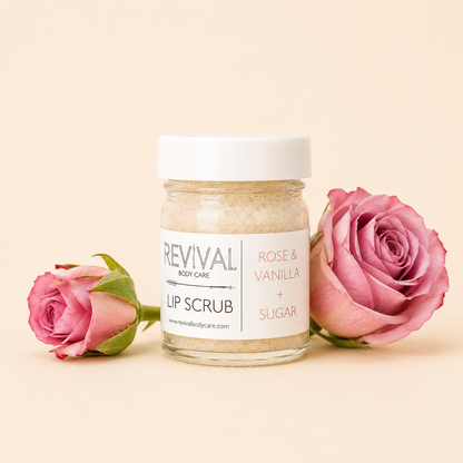 Rose &amp; Vanilla + Sugar Lip Scrub