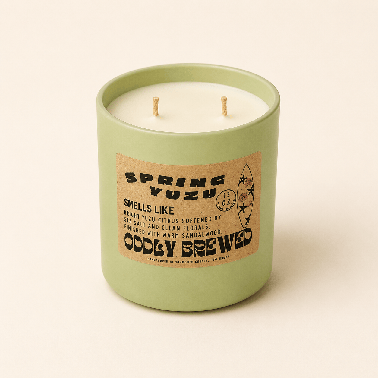 Oddly Brewed Candles Large 12 oz Spring Yuzu Soy Candle