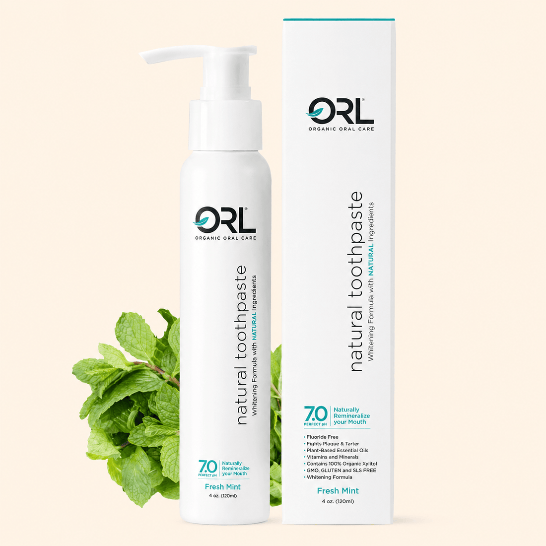 ORL Toothpaste Fresh Mint Single Fresh Mint Natural Hydroxyapatite Toothpaste