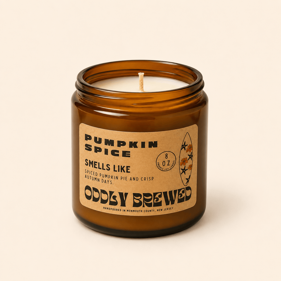 Oddly Brewed Soy candle Pumpkin Spice Soy Candle