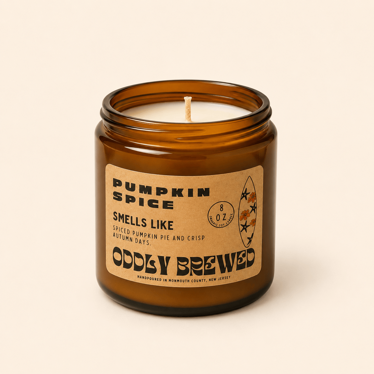 Oddly Brewed Soy candle Pumpkin Spice Soy Candle