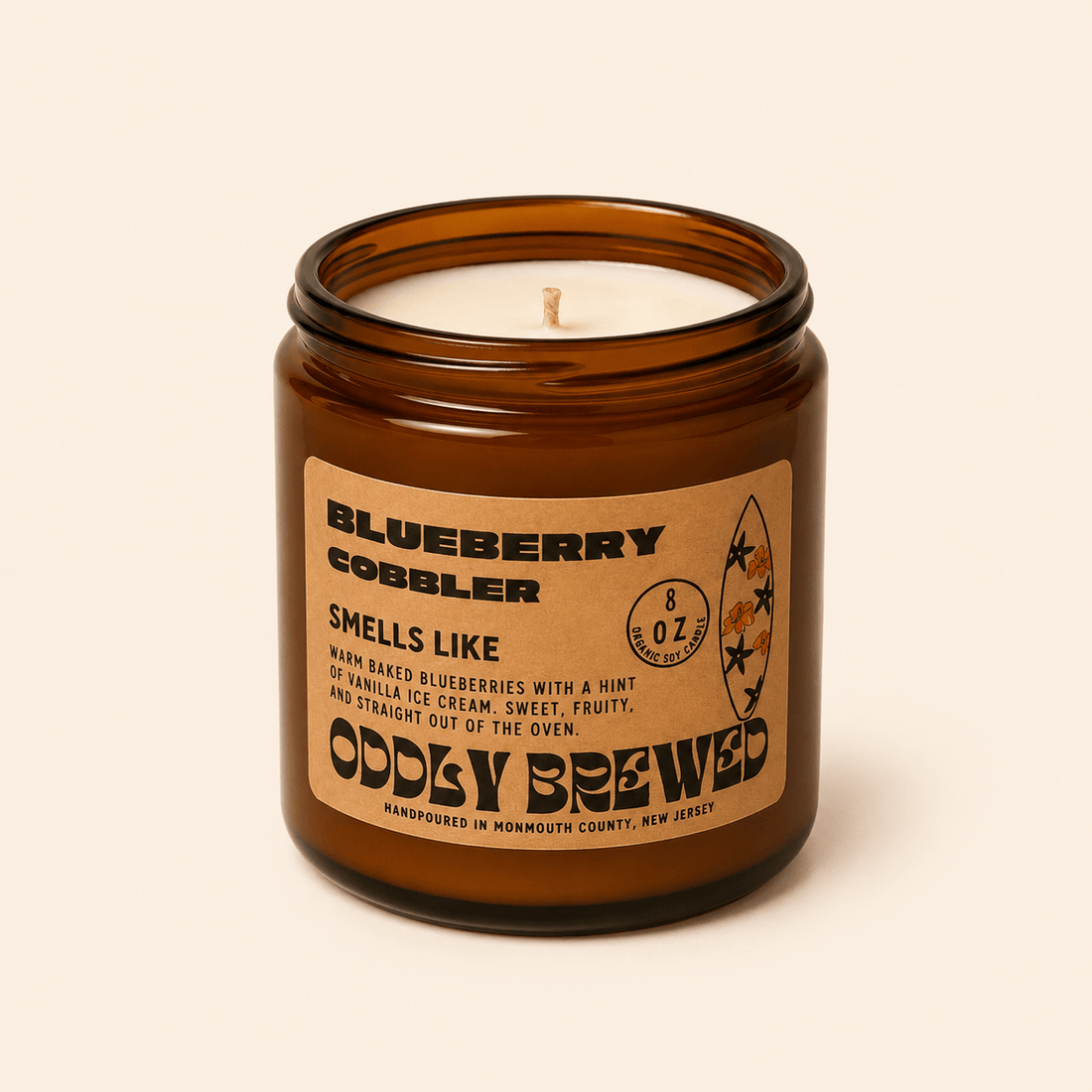 Oddly Brewed Candles Blueberry Cobbler Soy Candle