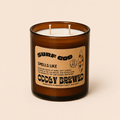 Oddly Brewed Candles Large 12oz Surf God Soy Candle