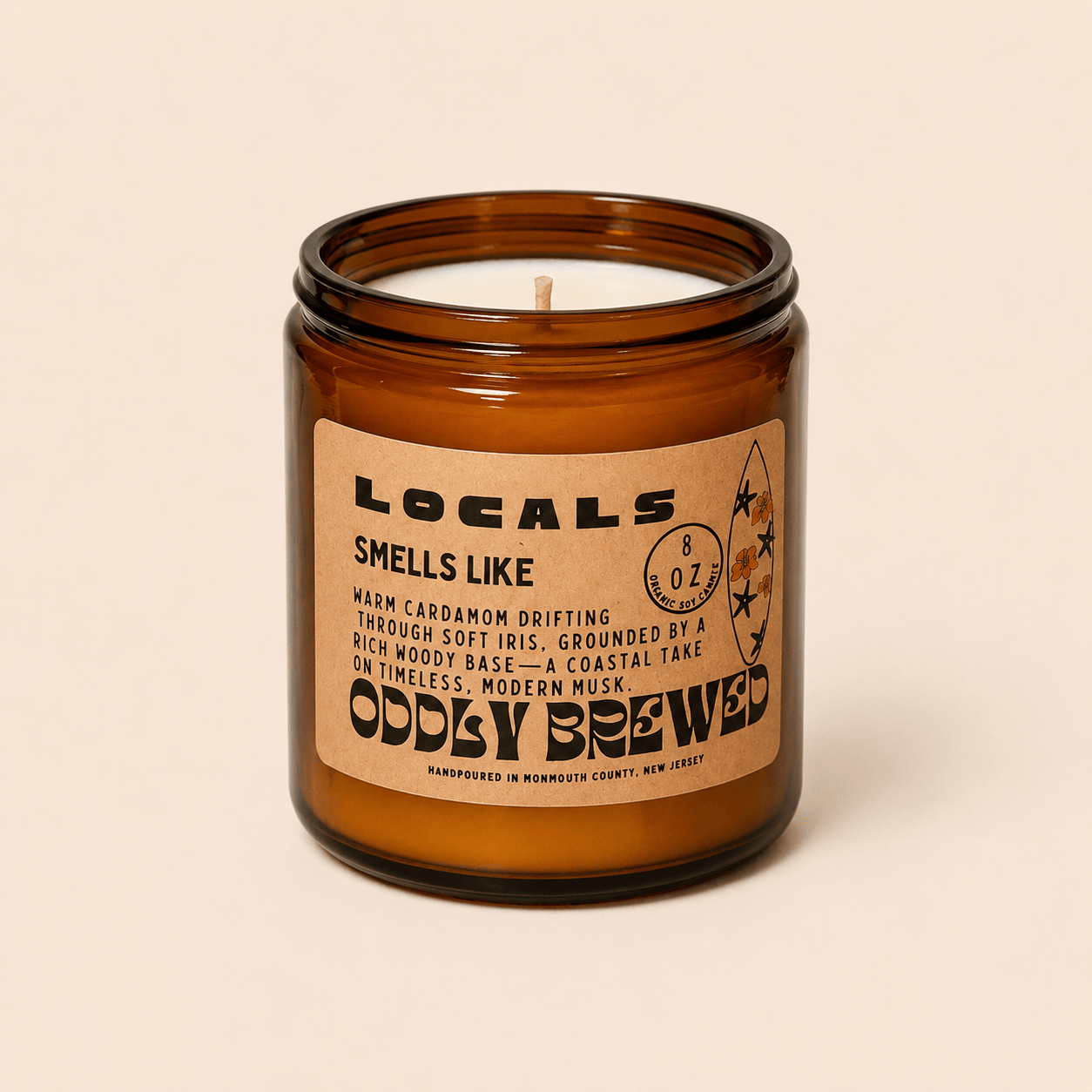 Oddly Brewed Candles Medium 8oz Locals Soy Candle