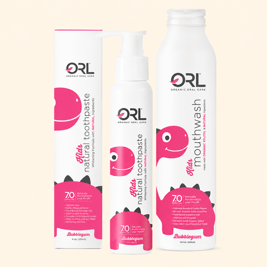 ORL Bundle Kids Bundle - Bubblegum Toothpaste &amp; Mouthwash