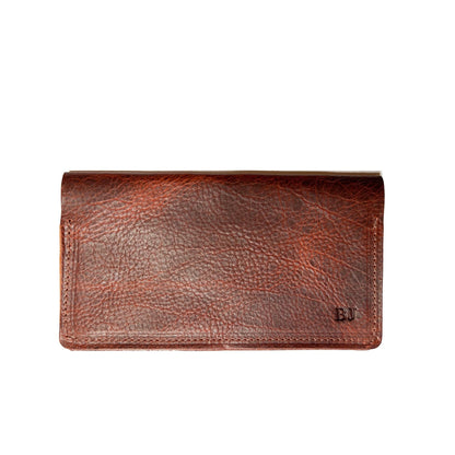 Rogue Industries American Bison - Brown Leather Checkbook Cover