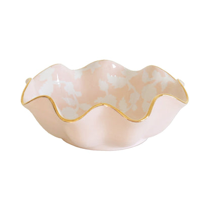 Ruby Clay Company Tray Medium / Blush Chinoiserie Dreams Scalloped Bowls with 22K Gold Accent