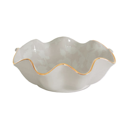 Ruby Clay Company Tray Medium / Beige Chinoiserie Dreams Scalloped Bowls with 22K Gold Accent
