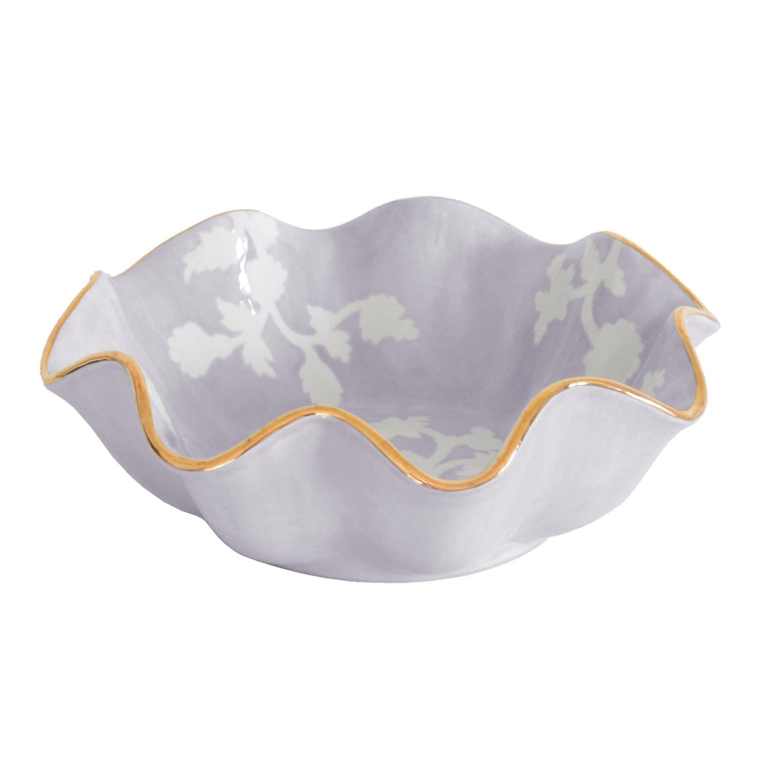 Ruby Clay Company Tray Medium / Light Lavender Chinoiserie Dreams Scalloped Bowls with 22K Gold Accent