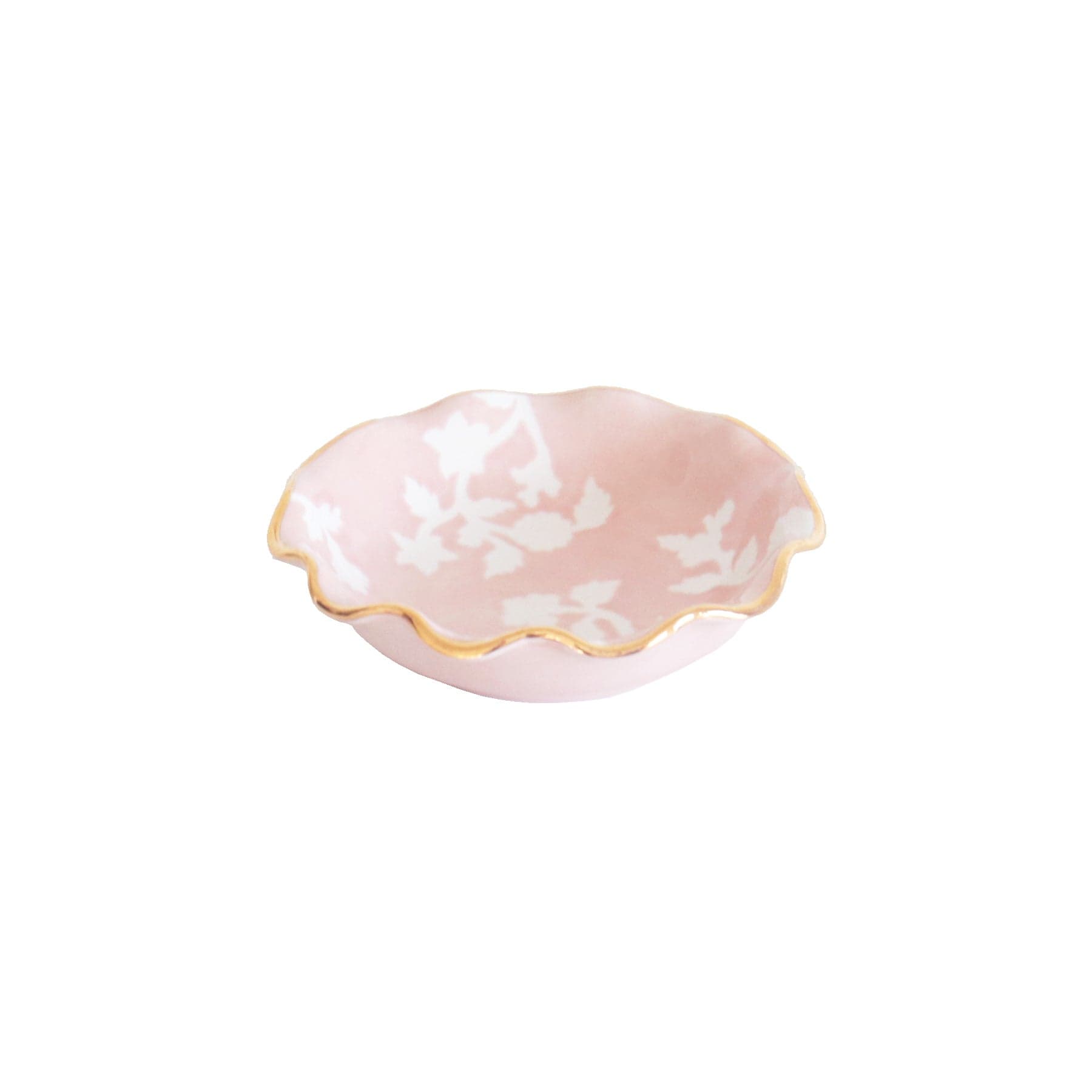 Ruby Clay Company Tray Chinoiserie Dreams Scalloped Bowls with 22K Gold Accent