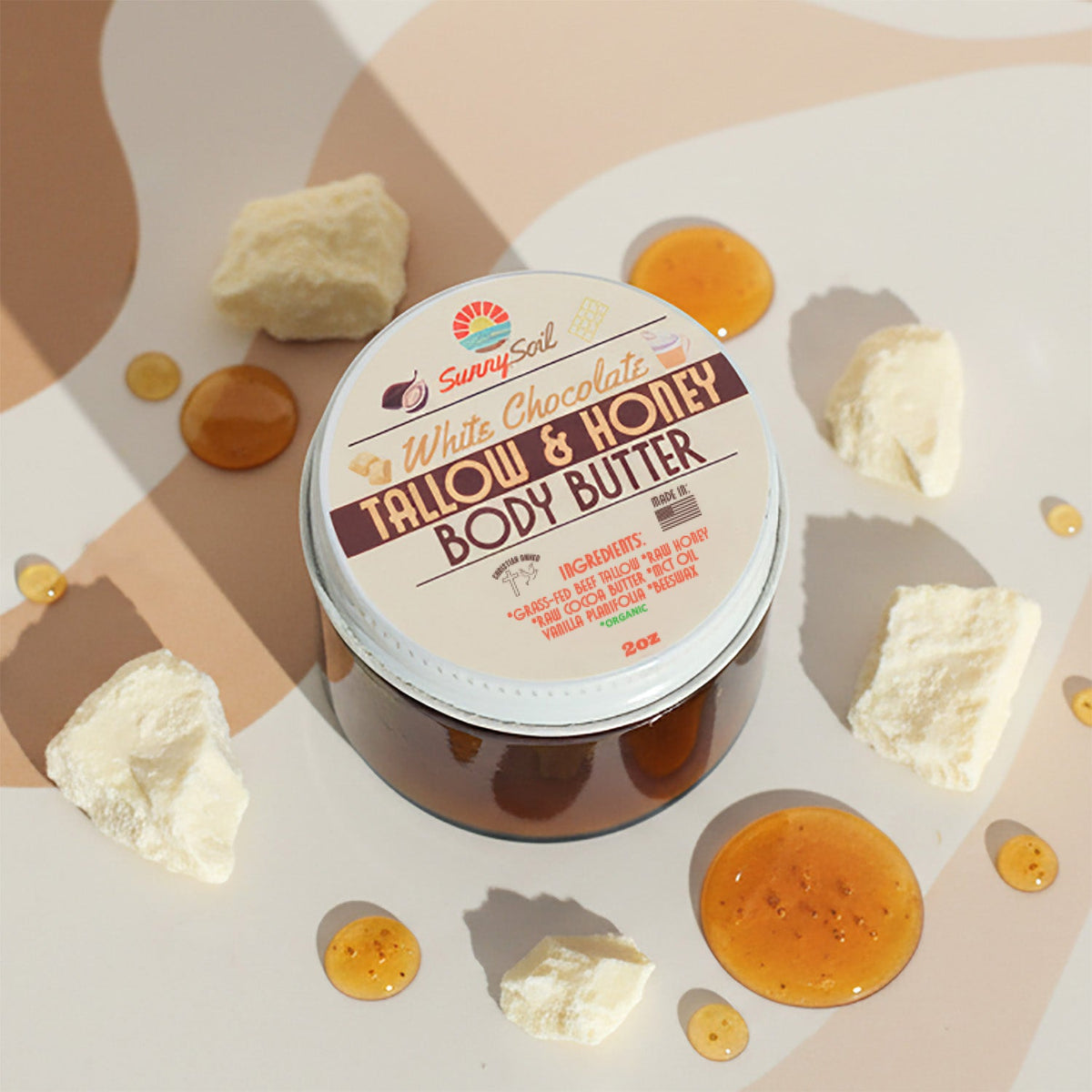 White Chocolate Tallow &amp; Honey Body Butter (2oz)